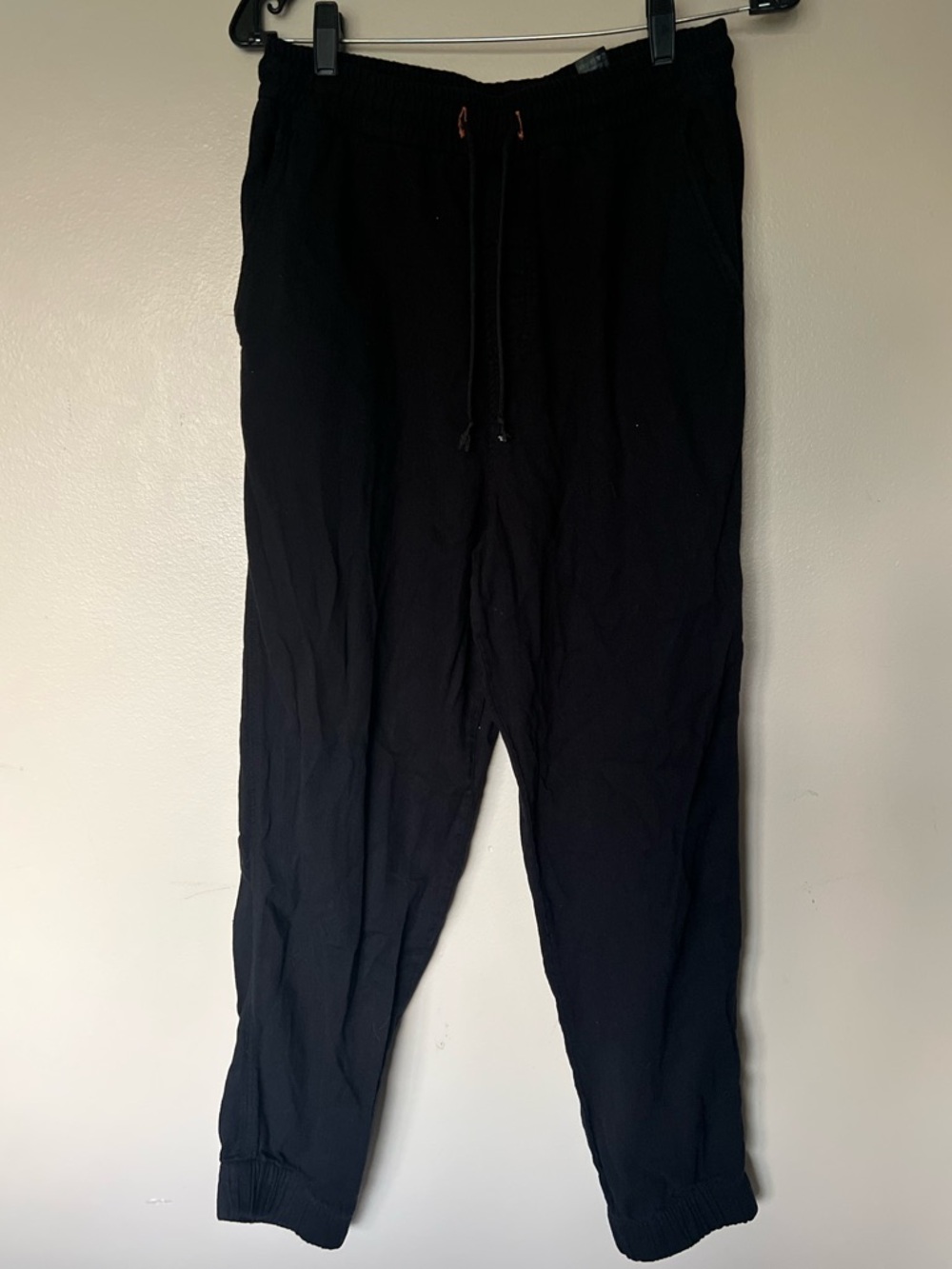 Zara Black Men's Jogger Pants with Drawstring